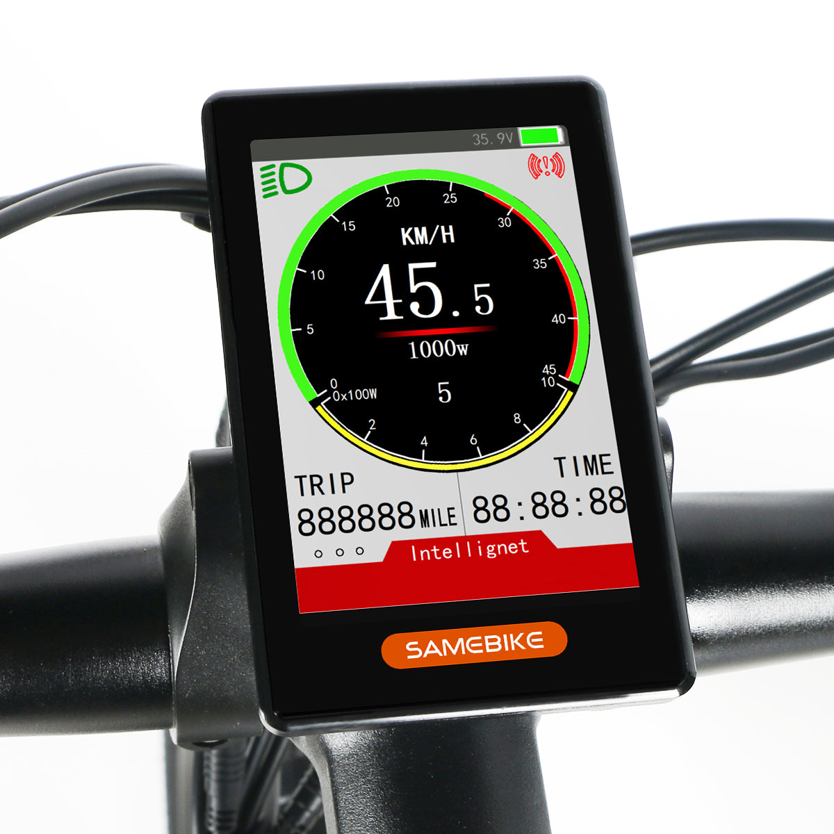 Écran LCD couleur du vélo électrique pliant SAMEBIKE LO26-II-YD km/h
