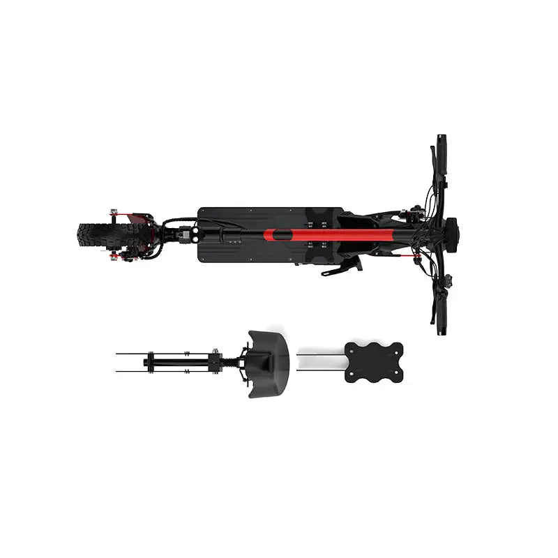 KOOLUX U1 pliéé vue de haut et de la selle demontée