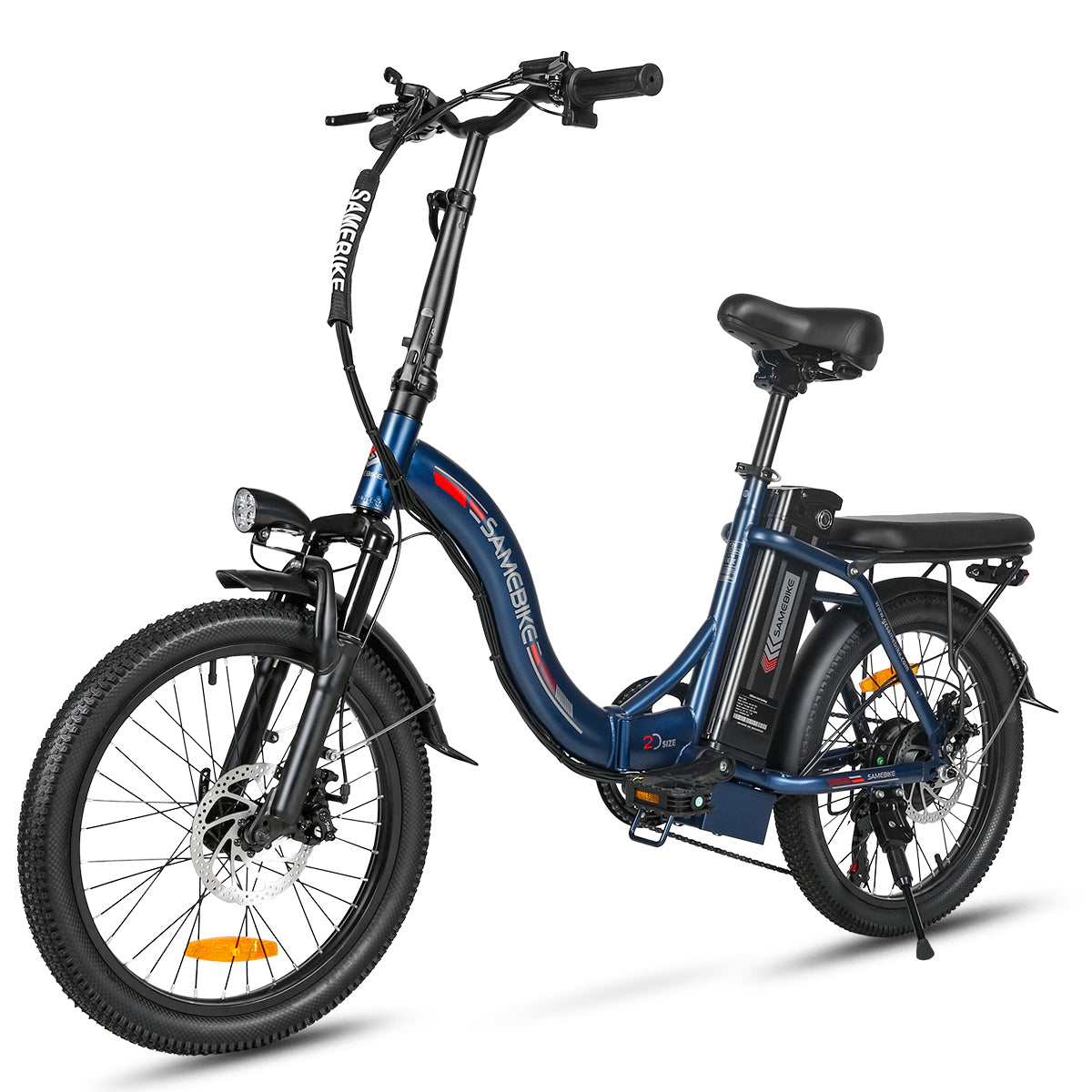 SAMEBIKE CY20 bleu 350 W 20" vue de coté gauche E-VELO