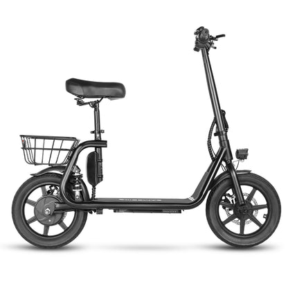 Trottinette électrique pliable avec selle SAMEBIKE SM-C01 vue de profil