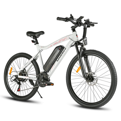 Vélo électrique SAMEBIKE blanc 468Wh vue de coté droit E-VELO