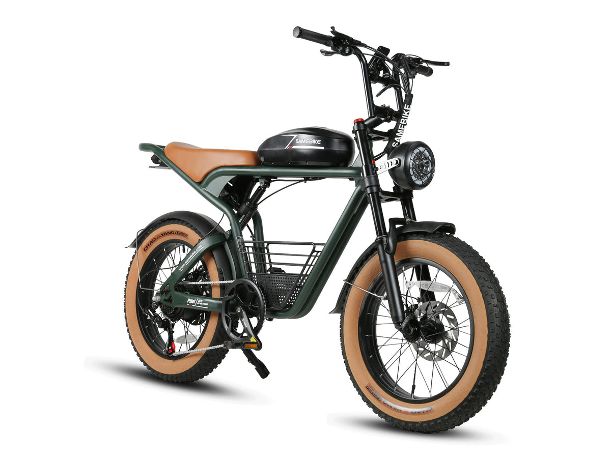 SAMEBIKE M20 vélo électrique rétro vue de face