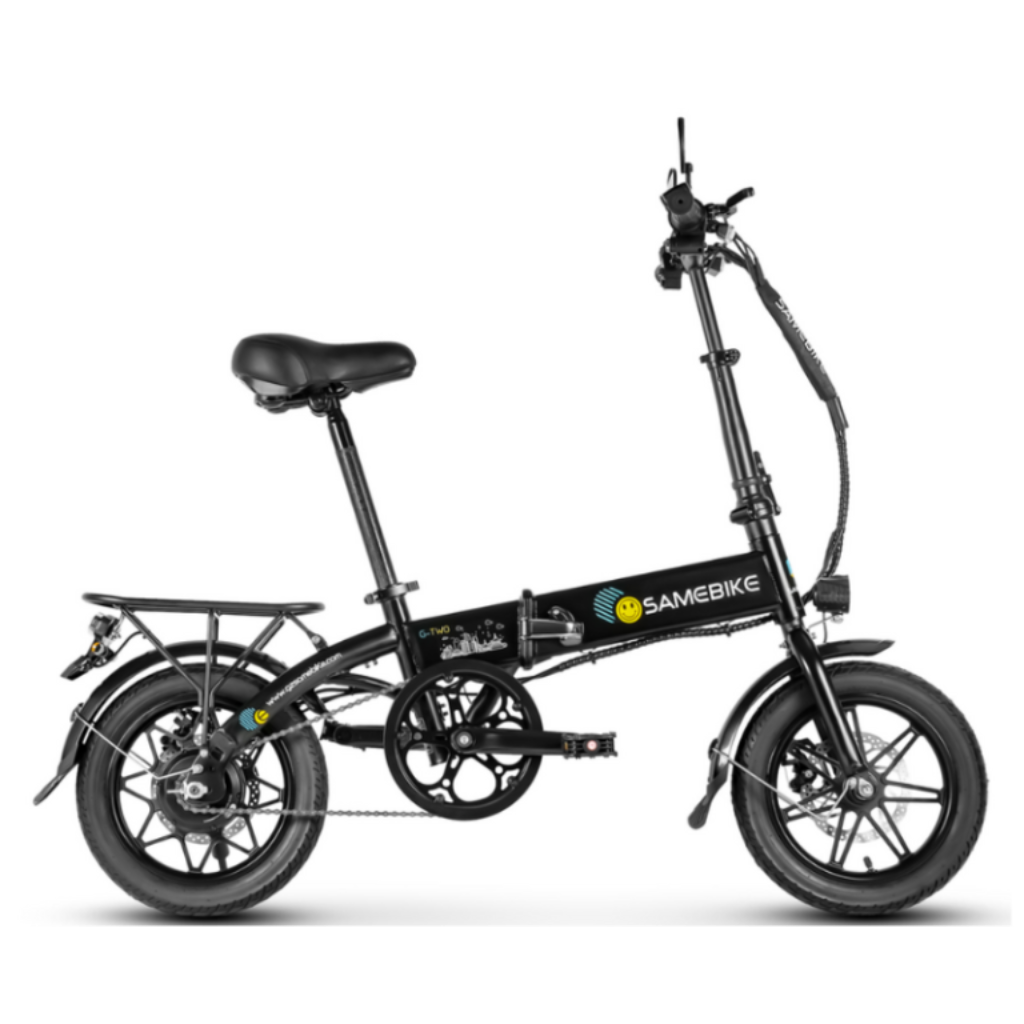 Vélo électrique pliant SAMEBIKE YINYU14 noir 14 pouces compact urbain