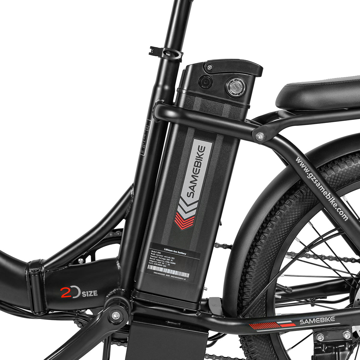 Batterie 36V 13Ah SAMEBIKE CY20 E-VELO 