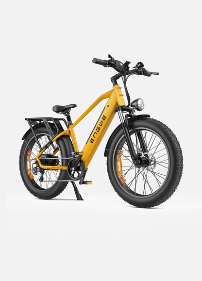 Fat bike ENGWE E26 High-step jaune bourdon 250W 26 pouces vue de coté droit