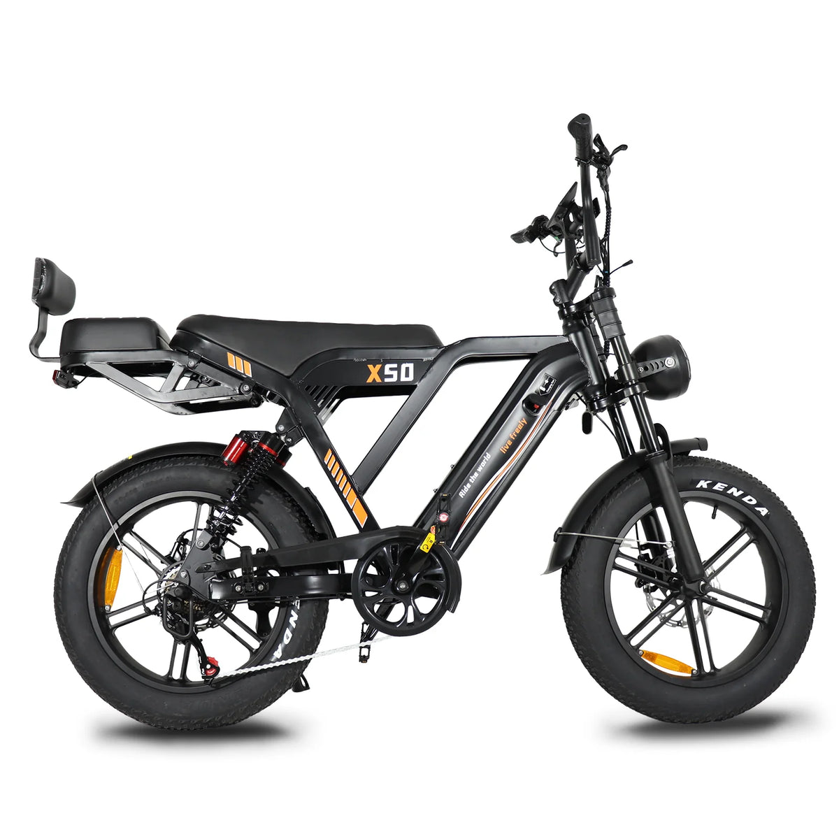 Vélo électrique Fat Bike VOMO X50 48V 15,6Ah de 20 pouces vue de profil droit E-VELO