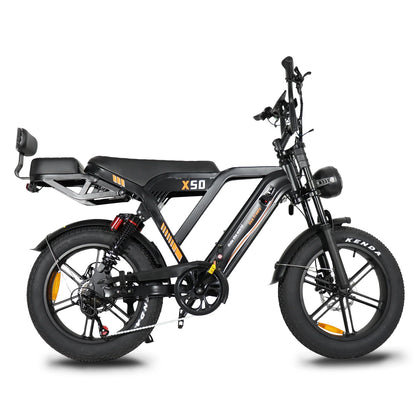 Vélo électrique Fat Bike VOMO X50 48V 15,6Ah de 20 pouces vue de profil droit E-VELO