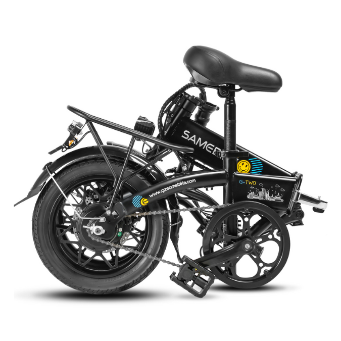 Vélo électrique plié compact 14 pouces YINYU14 noir idéal ville et transport facile