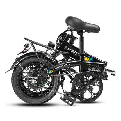 Vélo électrique plié compact 14 pouces YINYU14 noir idéal ville et transport facile