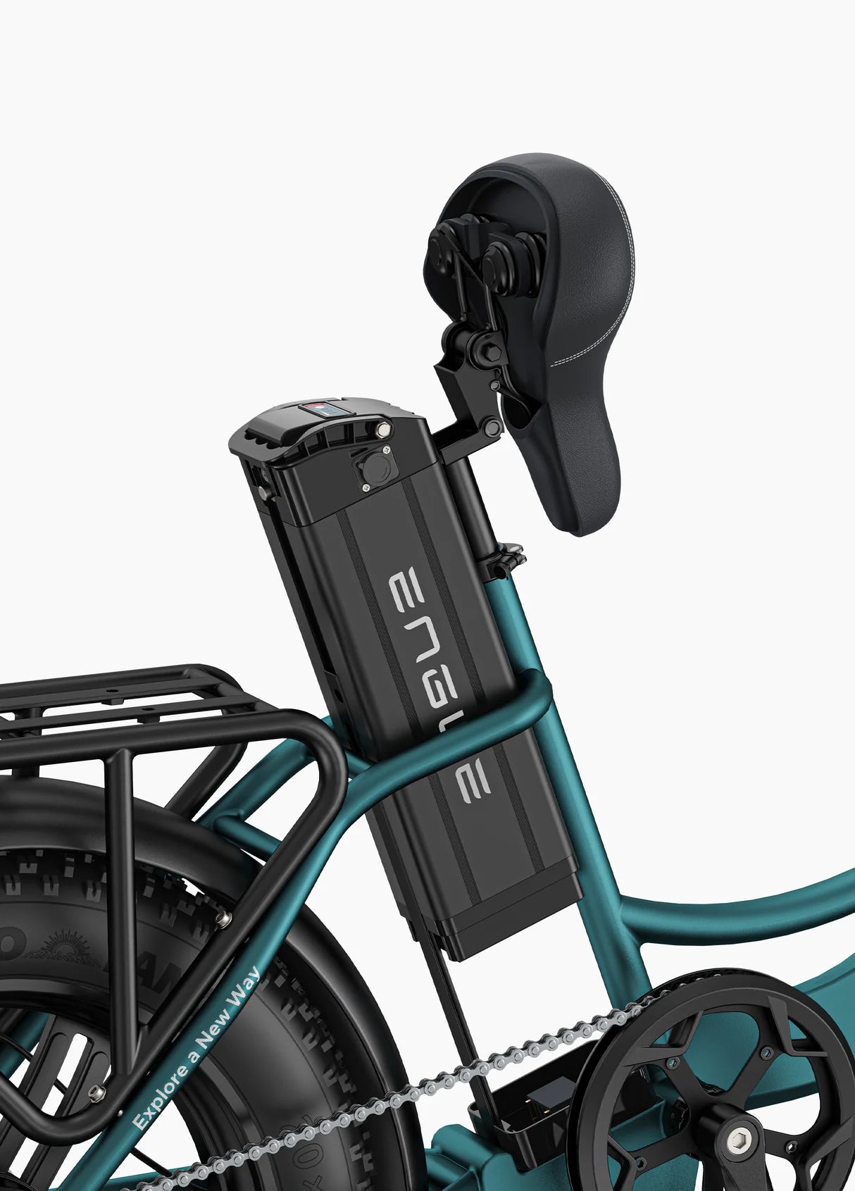 Selle pliable pour batterie amovible  Batterie 624Wh – Autonomie jusqu’à 126 km du Fat bike ENGWE L20 Boost 