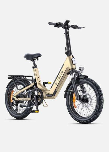 ENGWE L20 3.0 Boost champagne pliable 75 Nm batterie 648Wh autonomie 135 km vue de coté droit