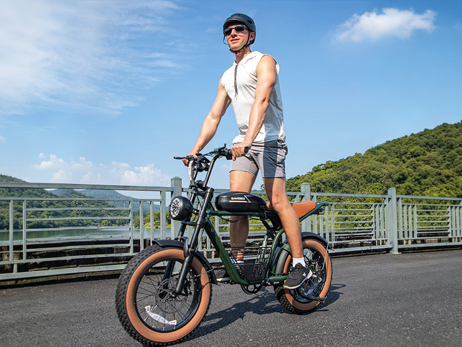 Guidon rétro et écran LCD couleur SAMEBIKE M20