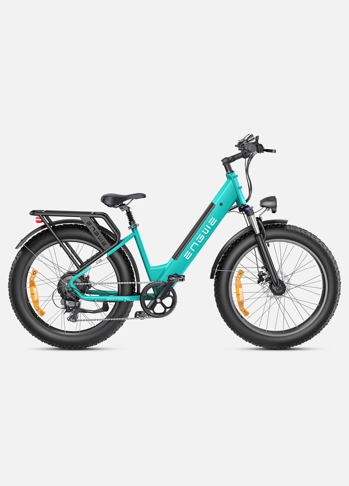 Fat bike ENGWE E26 Step-thru gemme bleue 250W 26 pouces vue de profil droit