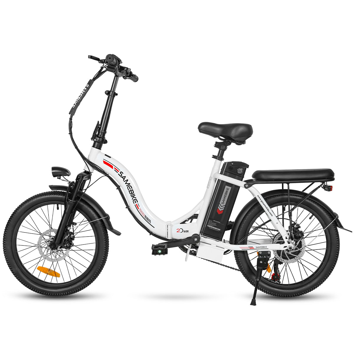 SAMEBIKE CY20 blanc 350 W 20" vue de profil gauche E-VELO