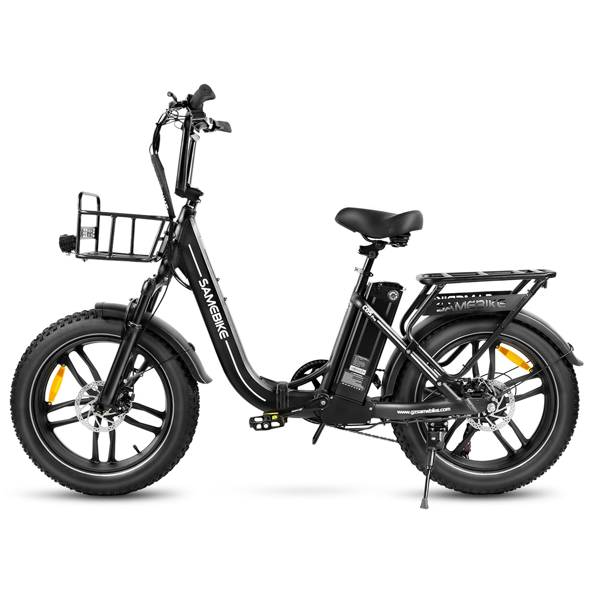 SAMEBIKE C05 Pro noir vue côté gauche Fat Bike électrique E-VELO