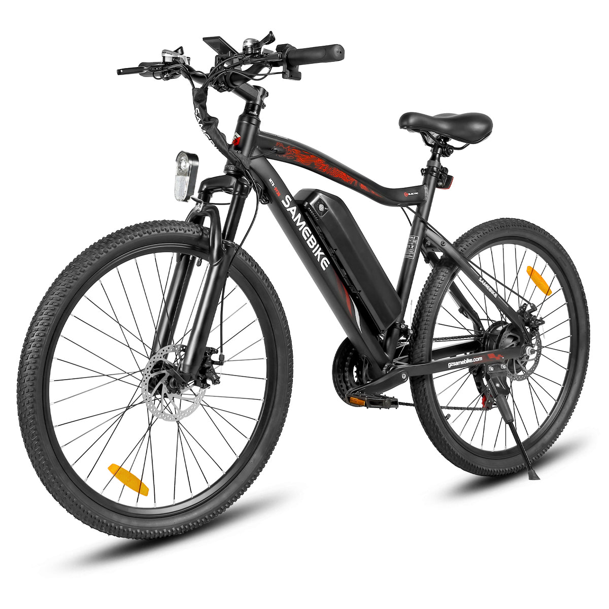 VTT électrique SAMEBIKE SY26-II noir vue de coté gauche E-VELO