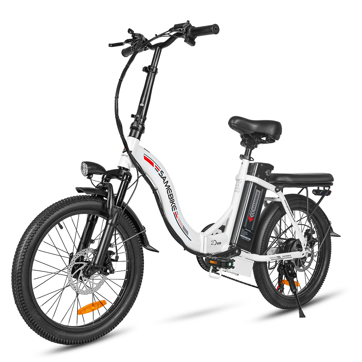 SAMEBIKE CY20 blanc 350 W 20" vue de coté gauche E-VELO