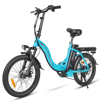 SAMEBIKE CY20 cyan 350 W 20" vue de coté gauche E-VELO