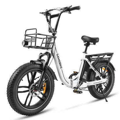 SAMEBIKE C05 Pro blanc vue côté gauche Fat Bike électrique E-VELO