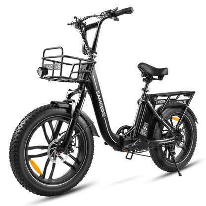 SAMEBIKE C05 Pro noir vue côté gauche Fat Bike électrique E-VELO
