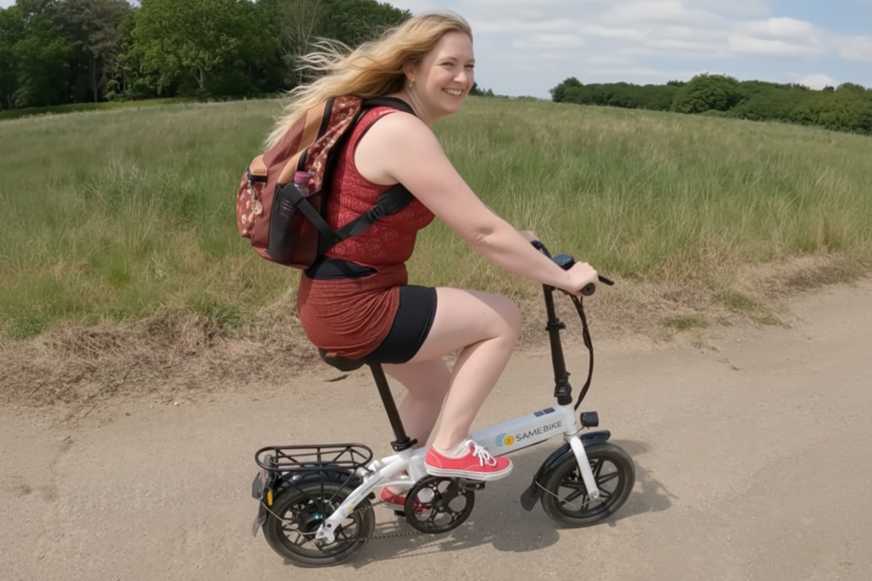 Vélo électrique pliant compact 14 pouces YINYU14 noir idéal ville et terrain de campagne