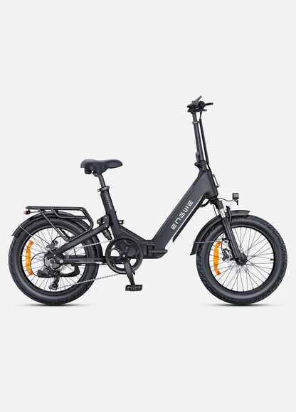 Vélo électrique ENGWE L20 3.0 Boost noir 250W suspension intégrale vue de profil droit