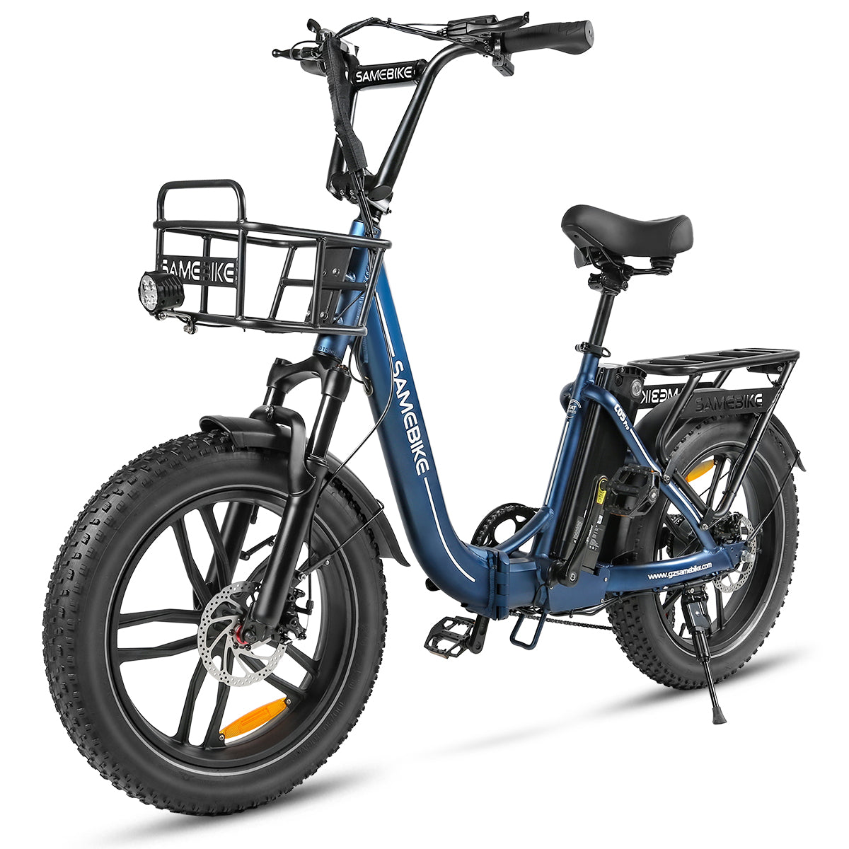 SAMEBIKE C05 Pro bleu navy vue côté gauche Fat Bike électrique E-VELO