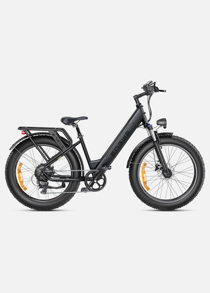 Fat bike ENGWE E26 Step-thru gris galaxie 250W 26 pouces vue de profil droit