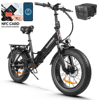 SAMEBIKE LOTDM200 noir vélo électrique fat bike nfc vue de coté droit E-VELO