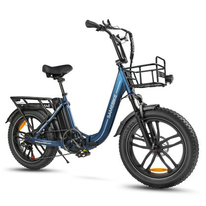 SAMEBIKE C05 Pro bleu navy vélo électrique Fat Bike pliant tout-terrain cadre aluminium E-VELO