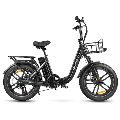 SAMEBIKE C05 Pro noir vue profil droit Fat Bike électrique E-VELO