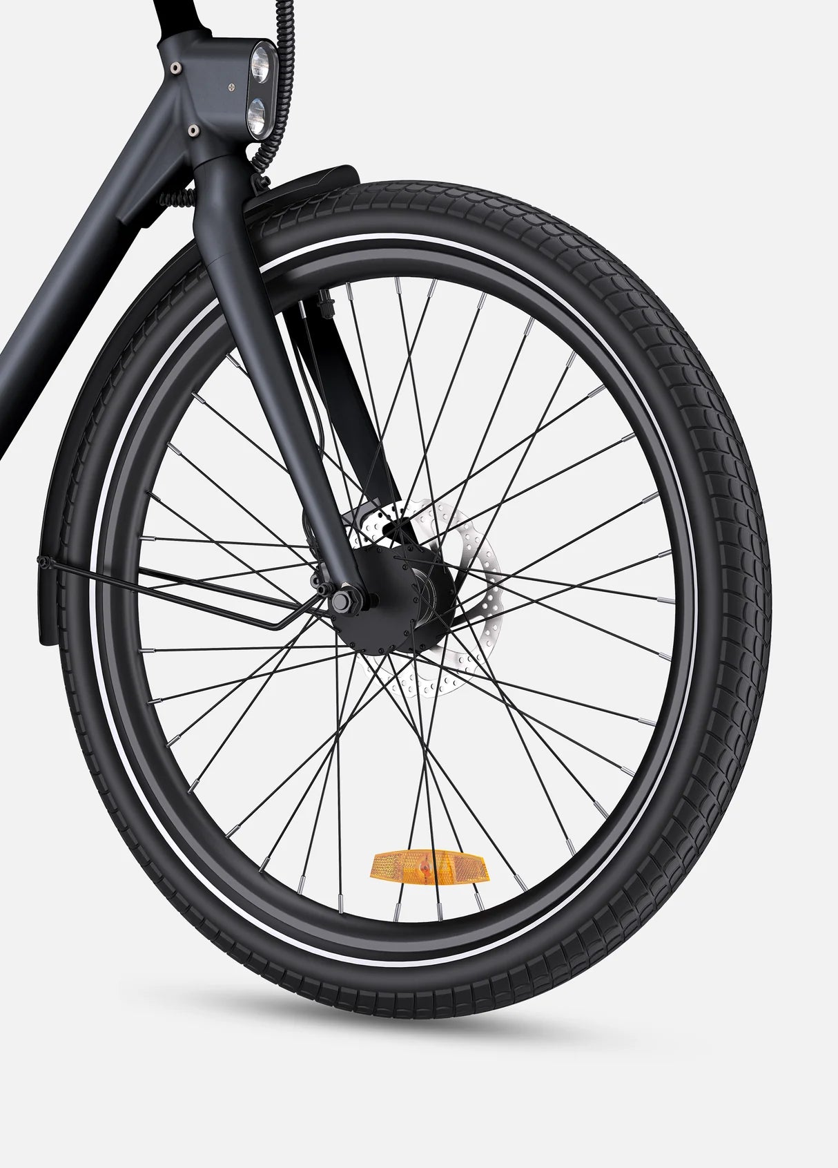 Vue avant du vélo électrique urbain ENGWE P275 ST (roue avant)
