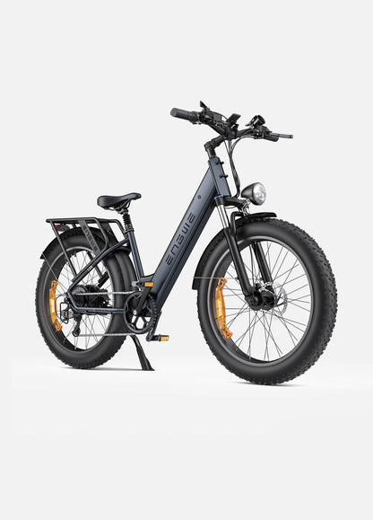 Fat bike ENGWE E26 Step-thru gemme gris galaxie 250W 26 pouces vue de coté droit