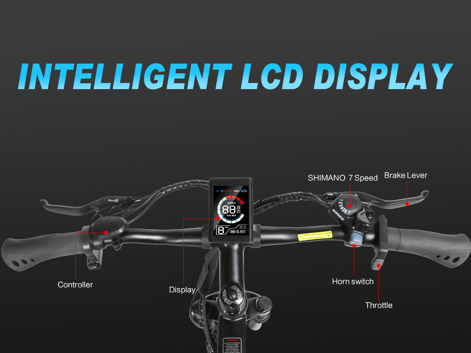 SAMEBIKE EBE2 écran LCD vélo électrique