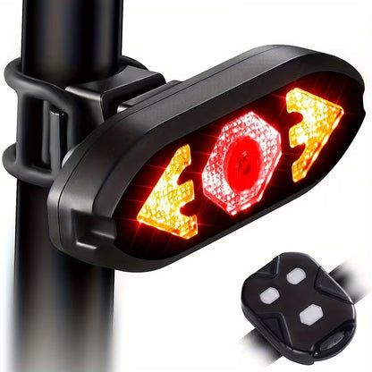 Feu Arrière Vélo Électrique avec Clignotants et Télécommande