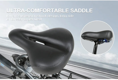 Selle confort réglable en hauteur pour vélo électrique ados SAMEBIKE V6