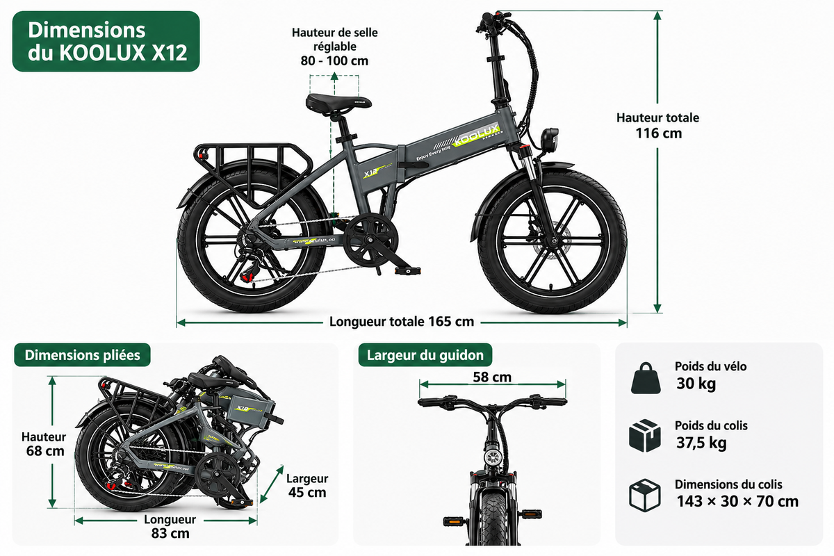 Dimensions du KOOLUX X12 EU