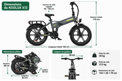 Dimensions du KOOLUX X12 EU
