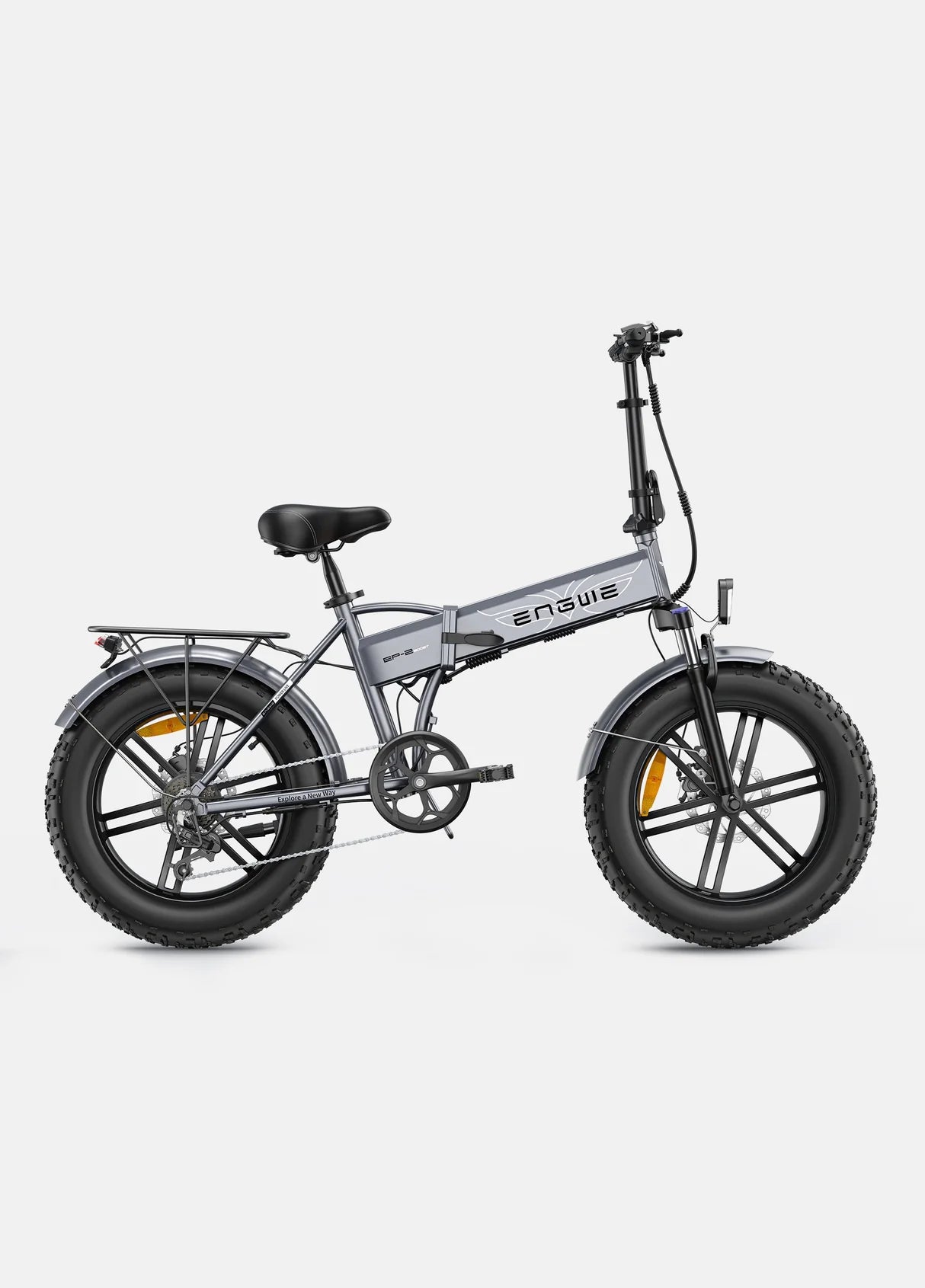 Vélo électrique pliable ENGWE EP-2 boost gris 250W avec pneus Fat 20x4.0 et autonomie jusqu'à 120 km