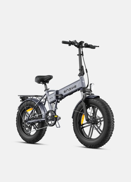 Vélo électrique pliable ENGWE EP-2 boost gris 250W avec pneus Fat 20x4.0 et autonomie jusqu'à 120 km