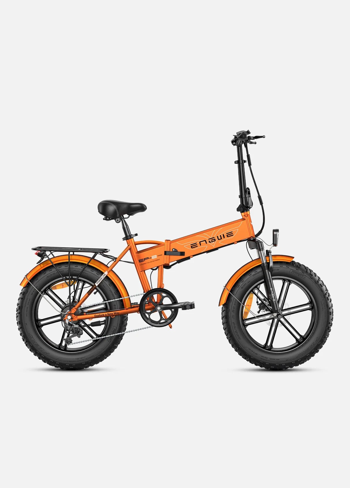 Vélo électrique pliable ENGWE EP-2 boost orange 250W avec pneus Fat 20x4.0 et autonomie jusqu'à 120 km