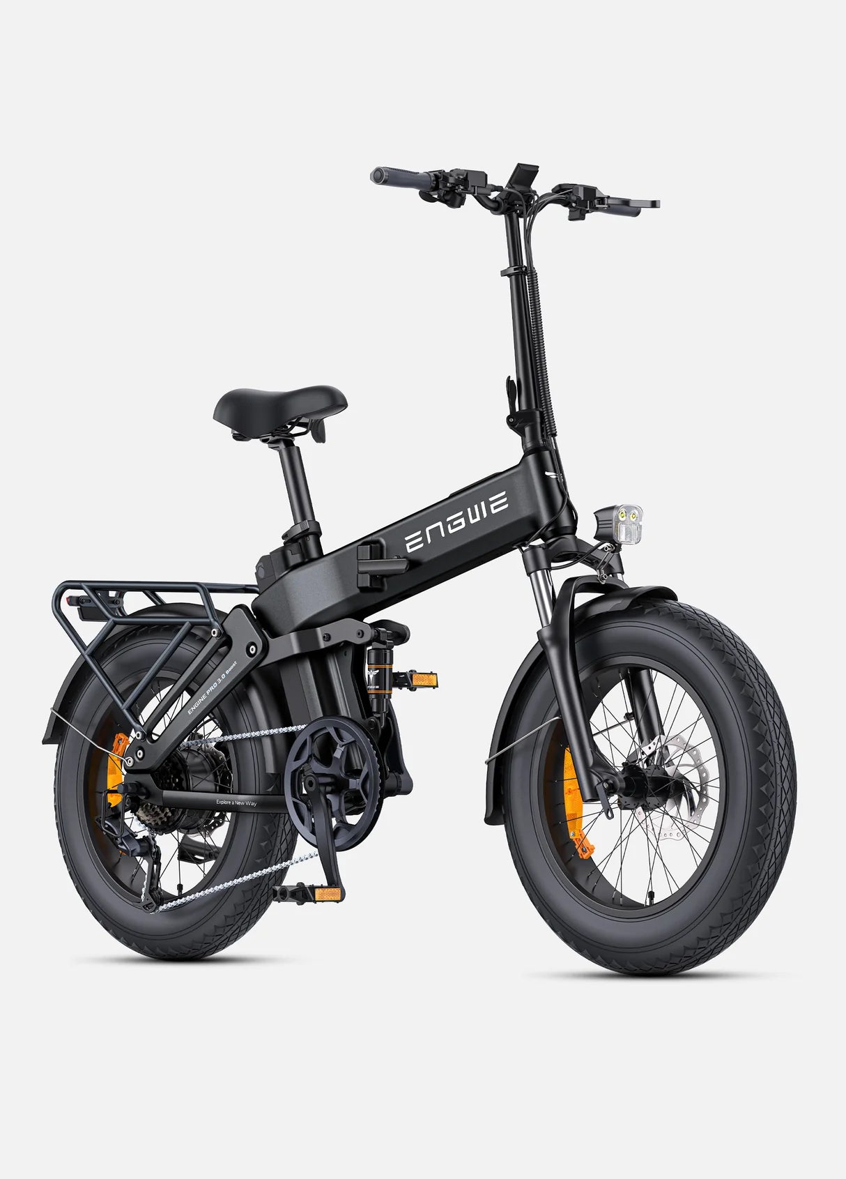 Fatbike électrique pliable Engine Pro 3.0 Boost noir 250W puissant noir tout terrain vue de coté droit