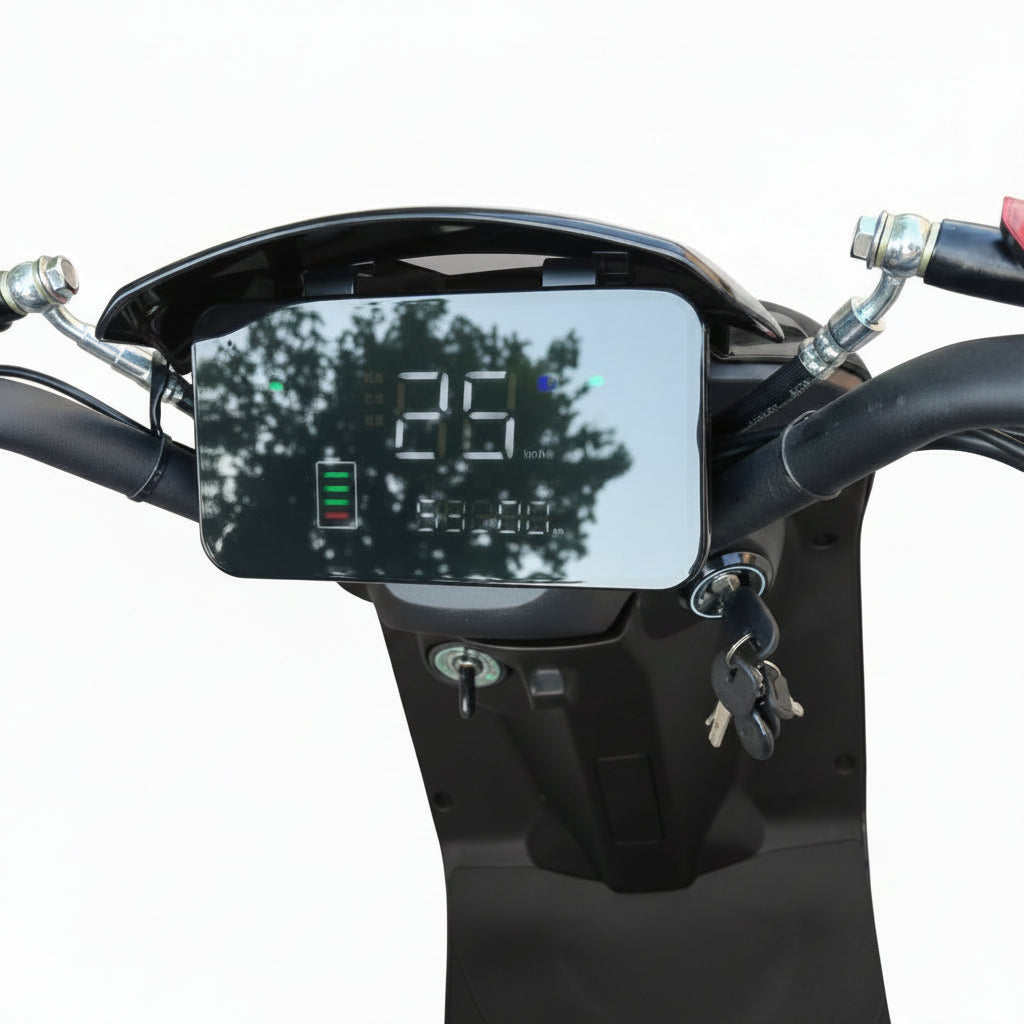 Compteur LCD digital du scooter électrique F6-Pro noir 48V 500W à batterie longue autonomie 