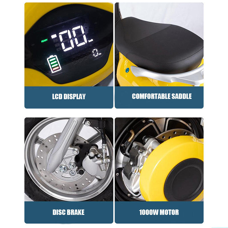 Scooter électrique Vesla JH-T (style Vespa) compteur digital lcd, selle confortable, frein à disque avant et arrière