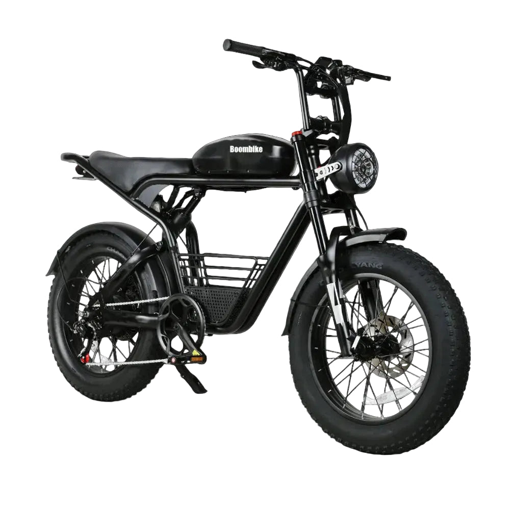 Fatbike électrique Boombike S10 moteur 1000 W pneus larges 20 pouces vue de coté droit