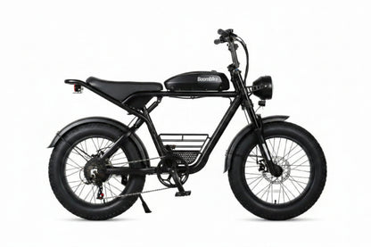 Vélo électrique puissant 55 km/h Boombike S10 style moderne tout terrain vue de profil droit
