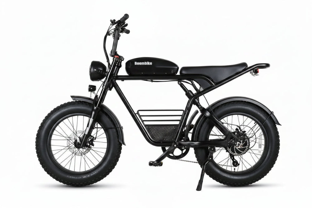 Vélo électrique puissant moteur 1000 W  Boombike S10 style moderne tout terrain vue de profil gauche