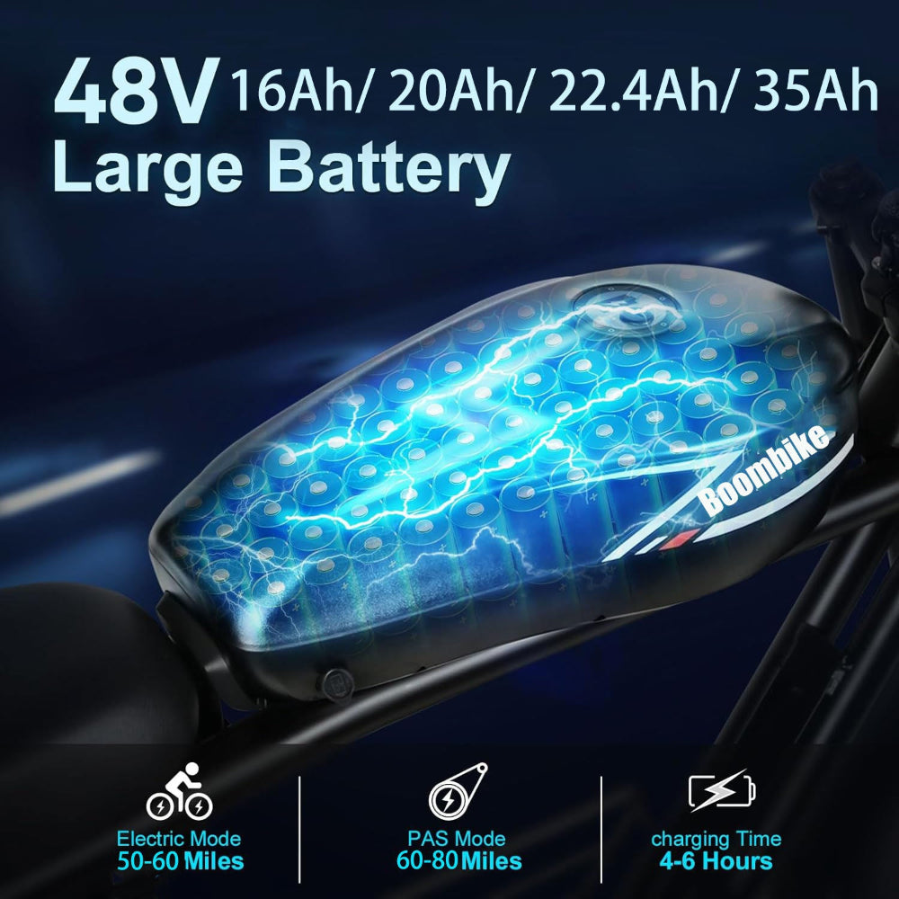 Batterie 48V 16Ah/ 20Ah/ 22.4Ah/ 35Ah Fatbike électrique Boombike S10 