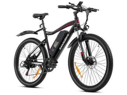 Vélo électrique SAMEBIKE LVHLB26A noir vue trois-quarts avant