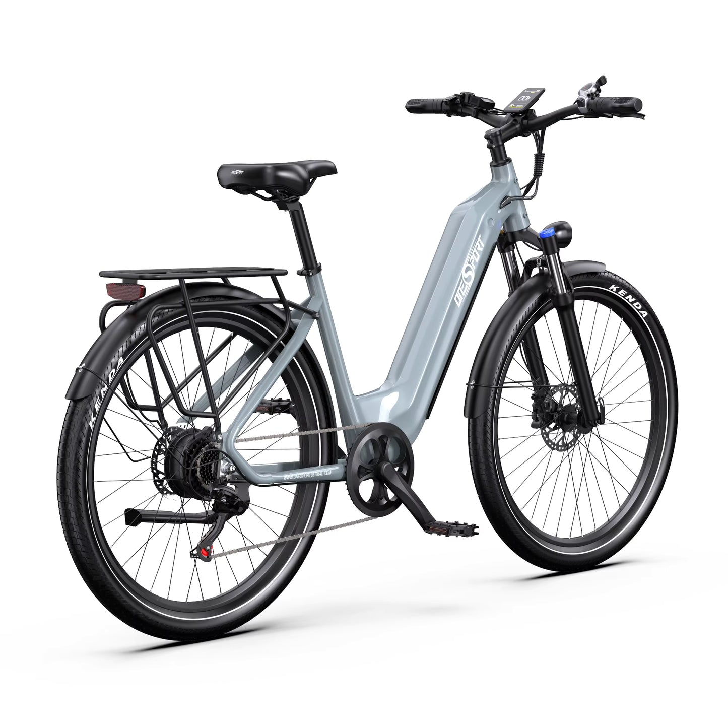 ONESPORT OT05 PRO argent vue arrière de coté droit E-VELO